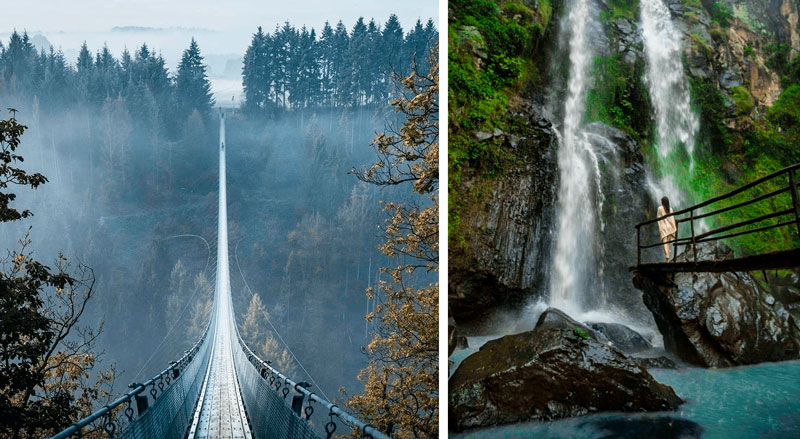 Puente colgante en Honey